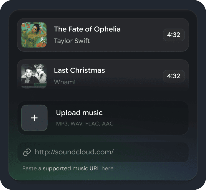 Upload a Song or Paste a Link