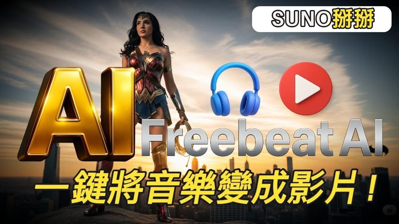 【別只會用Suno了】我把一首歌丟給AI，它竟自動生成一部MV！Freebeat AI音樂、影片、動畫一次搞...