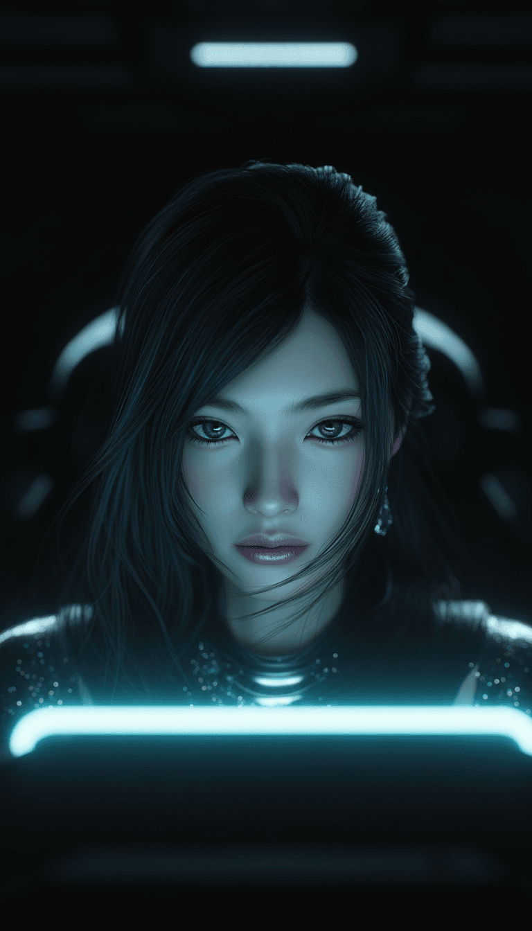 जे-पॉप संगीत ऊर्जा, चमकती रेखाओं और 'Dream Jump_highlight.mp3' by looooopsio से प्रेरित तैरते तत्वों का अमूर्त दृश्य प्रतिनिधित्व।