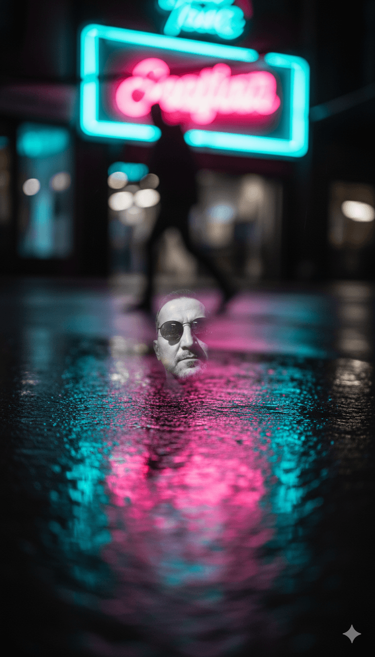 Formas geométricas abstractas pulsando al ritmo intrincado de 'BeatogluBeat by v5', representando la interpretación y conceptualización inicial de la IA.