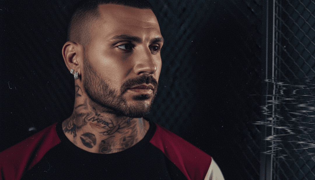 Um quadro final de vídeo musical gerado por IA de alta qualidade para 'Peel Off', exibindo a integração perfeita de visuais, efeitos e transições dinâmicas.