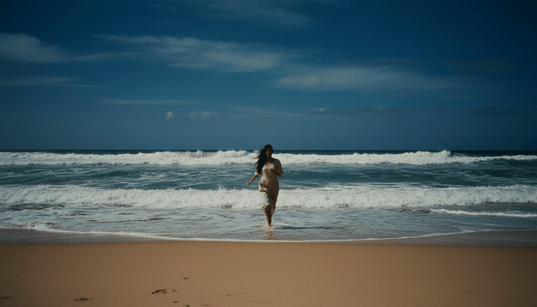 Patrones de luz dinámicos y simulaciones de líquidos fluidos perfectamente sincronizados con el tempo de una pista de baile electrónica, mostrando armonía visual.