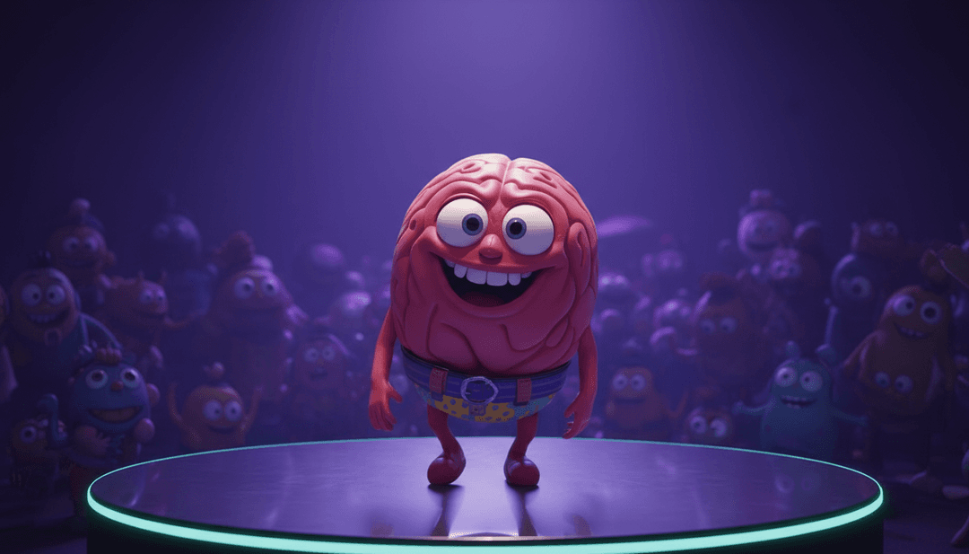 IA analisando ondas sonoras de 'Brainrott by marlanolikey', revelando padrões visuais ocultos e escrita árabe abstrata.