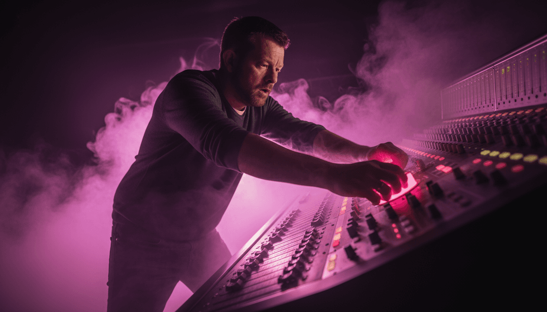 Escenas dinámicas de videos musicales, con dragones animados bailando al ritmo de un pop, efectos de luz sincronizados y visuales de multitudes enérgicas.