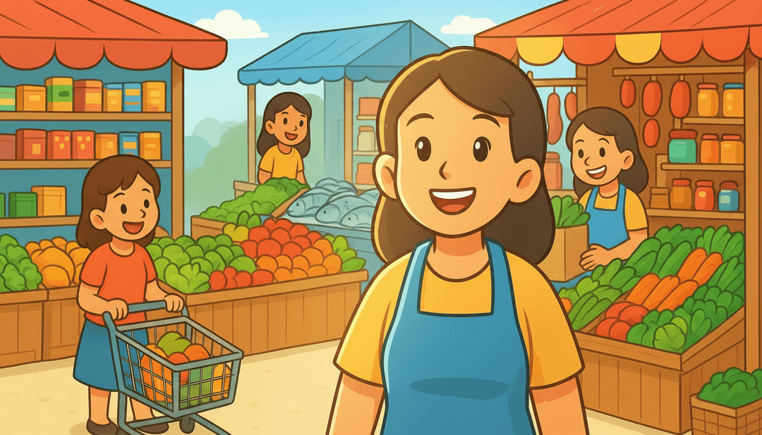 Um videoclipe vibrante e completo, gerado por IA para uma canção infantil, sendo reproduzido em um tablet, exibindo a funcionalidade fácil do `MP3 para MP4 Converter`.