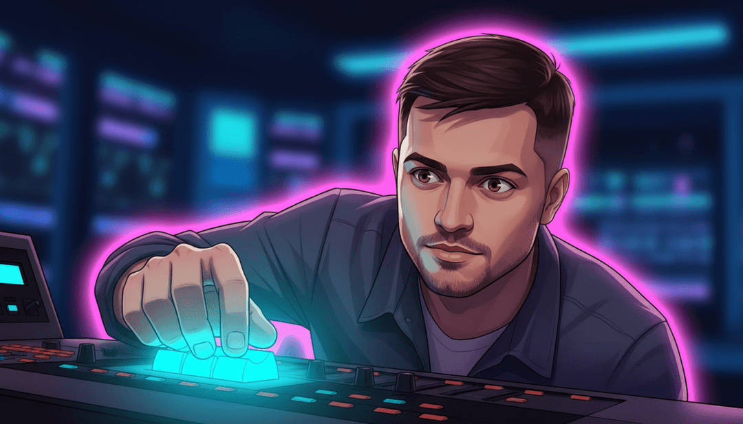 Un'elegante interfaccia AI che analizza forme d'onda audio e temi lirici per 'Make It Look Easy' by dogachan_dogac.