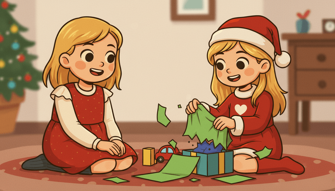 एक joyful family freebeat.ai द्वारा बनाए गए 'Julklappar' संगीत वीडियो को एक टैबलेट पर देख रही है।