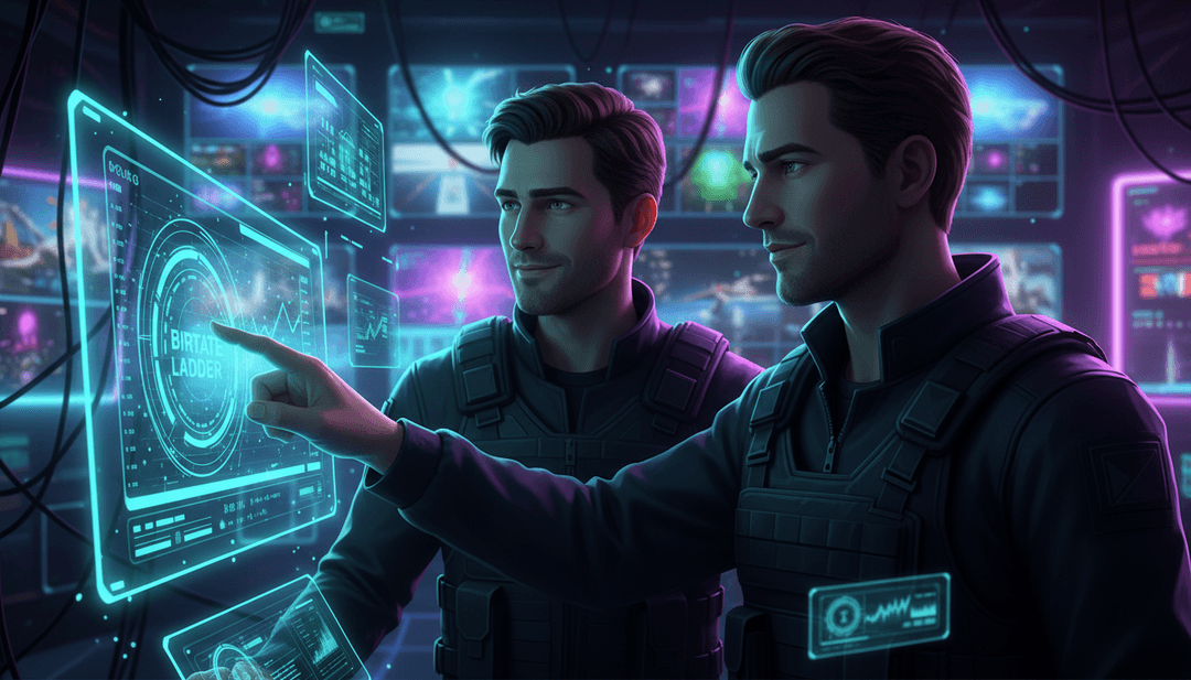 AIによって生成された「Make It Look Easy」の楽なスタイルを反映したダイナミックな抽象的ビジュアルと鮮やかな都会の風景、歌詞のオーバーレイを表示