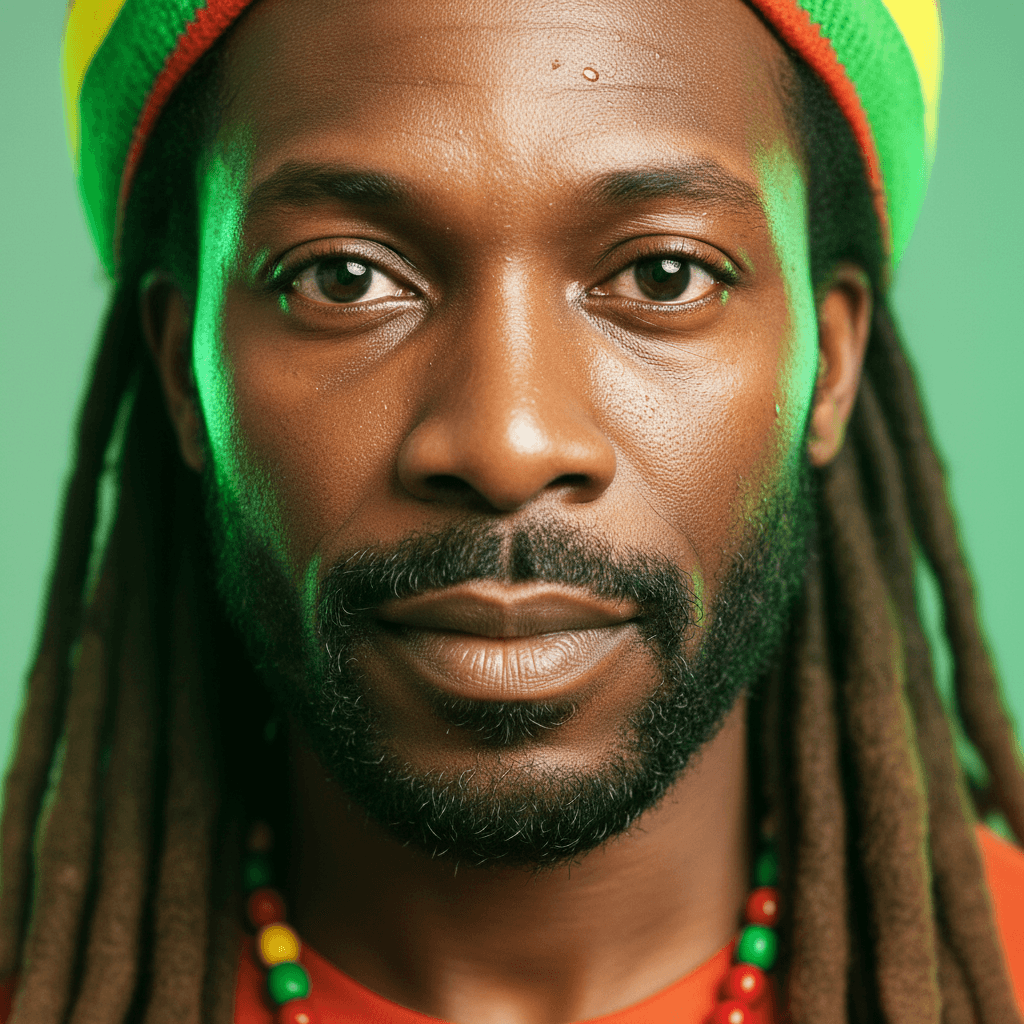 Clip musical reggae fini généré par l'IA, diffusé sur un écran, prêt à être partagé