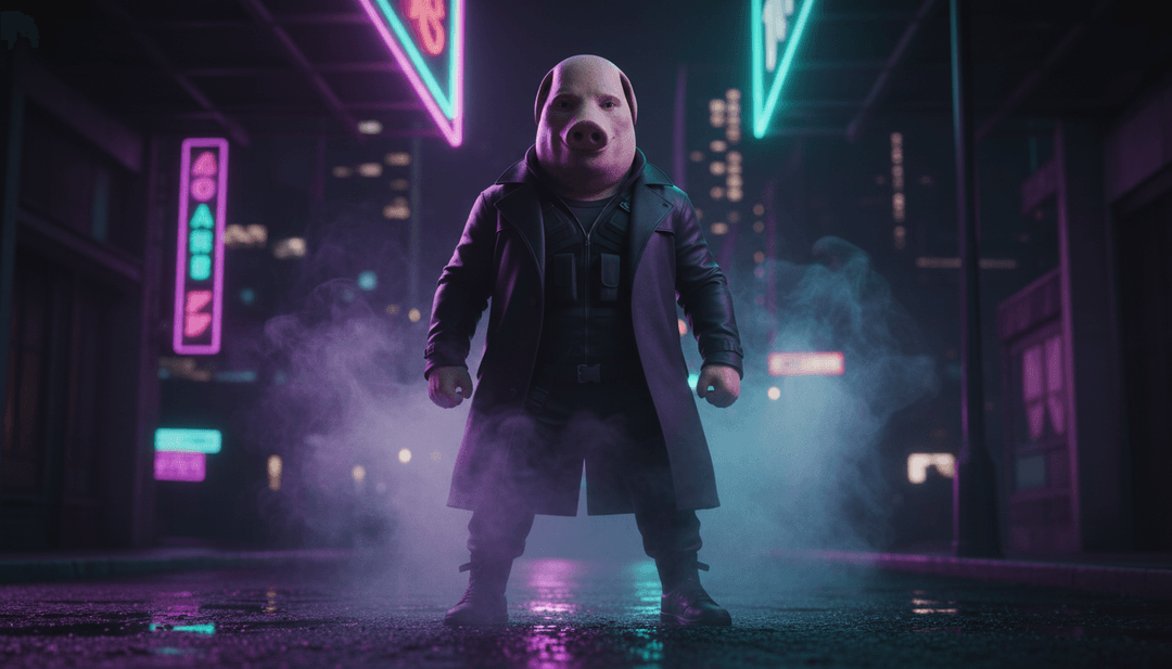 Arte conceitual representando a energia agressiva e os tons sombrios da música hip-hop e trap, fluindo como dados para 'Sperma pig' por Yundial - Topic.