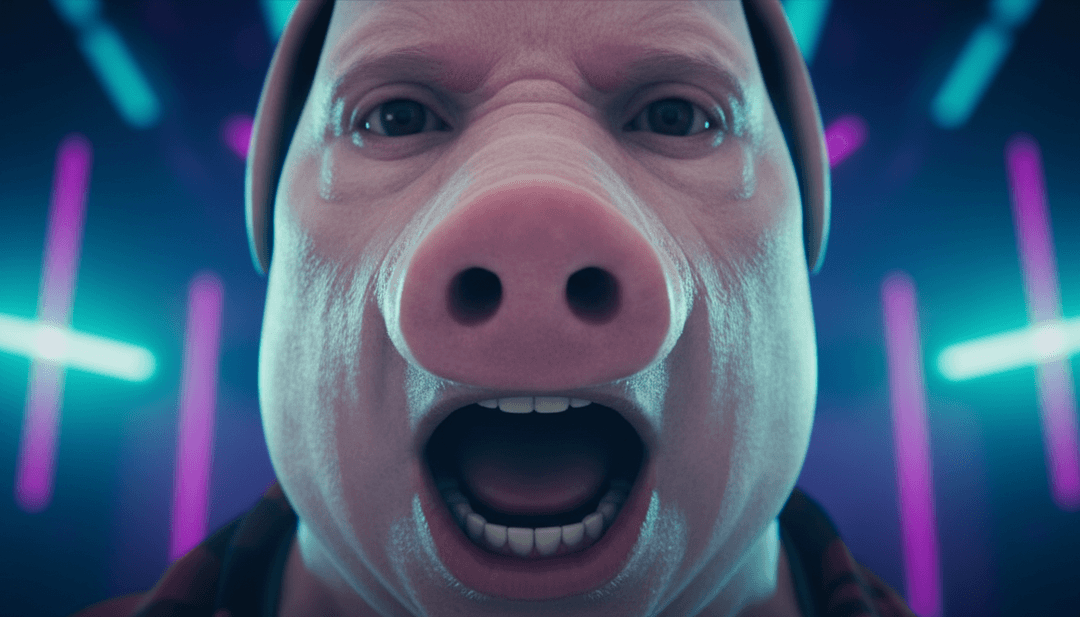 Um vídeo de música gerado por IA para 'Sperma pig' com visuais impressionantes e letras integradas, apresentado em uma tela digital moderna, convidando os usuários a criar os seus próprios.