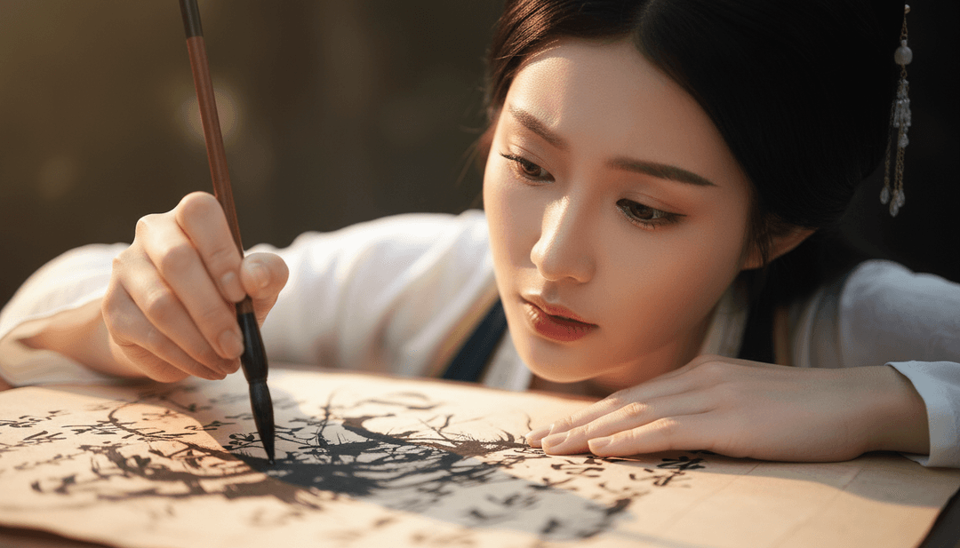 Representaciones visuales de melodías melancólicas y un artista mandopop actuando en una escena cinematográfica generada por IA.