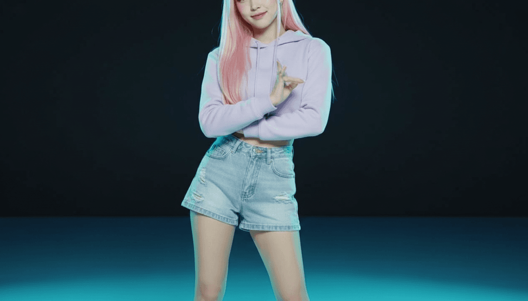 Um usuário visualizando seu vídeo musical de surf rock recém-gerado em um laptop, com um logotipo do freebeat.ai.