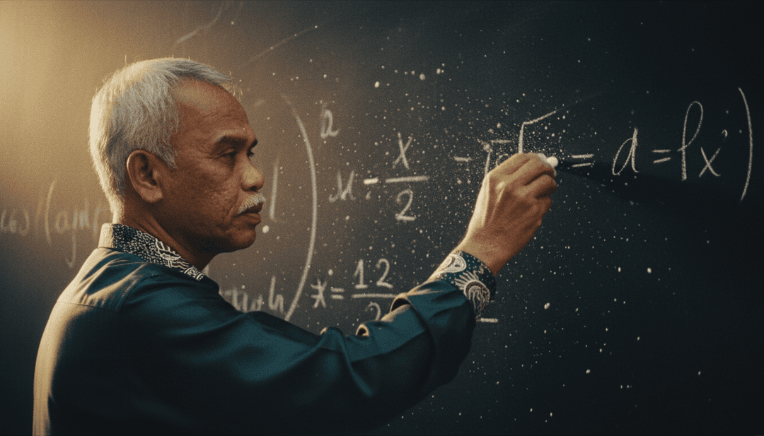 smkjalan3 के 'Guru Selamanya.mp3' की एक प्रवाहित, ध्वनिक-पॉप परिदृश्य के रूप में वैचारिक AI व्याख्या जिसमें संरक्षक आकृतियाँ और कोमल प्रकाश पैटर्न हैं।