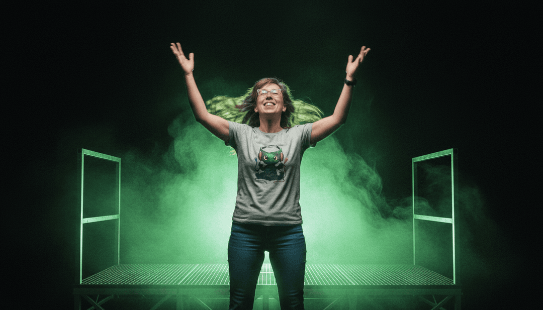 IA analisando ondas sonoras e melodias chiptune para conceptualizar um vídeo de música electro-pop com temática de dragões