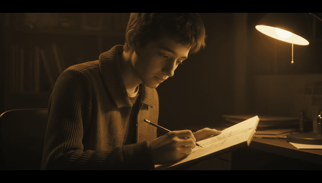 IA analisando ondas sonoras da faixa de thrash metal "1124 (1)(1).MP3", conceitualizando visuais sombrios e de alta energia.