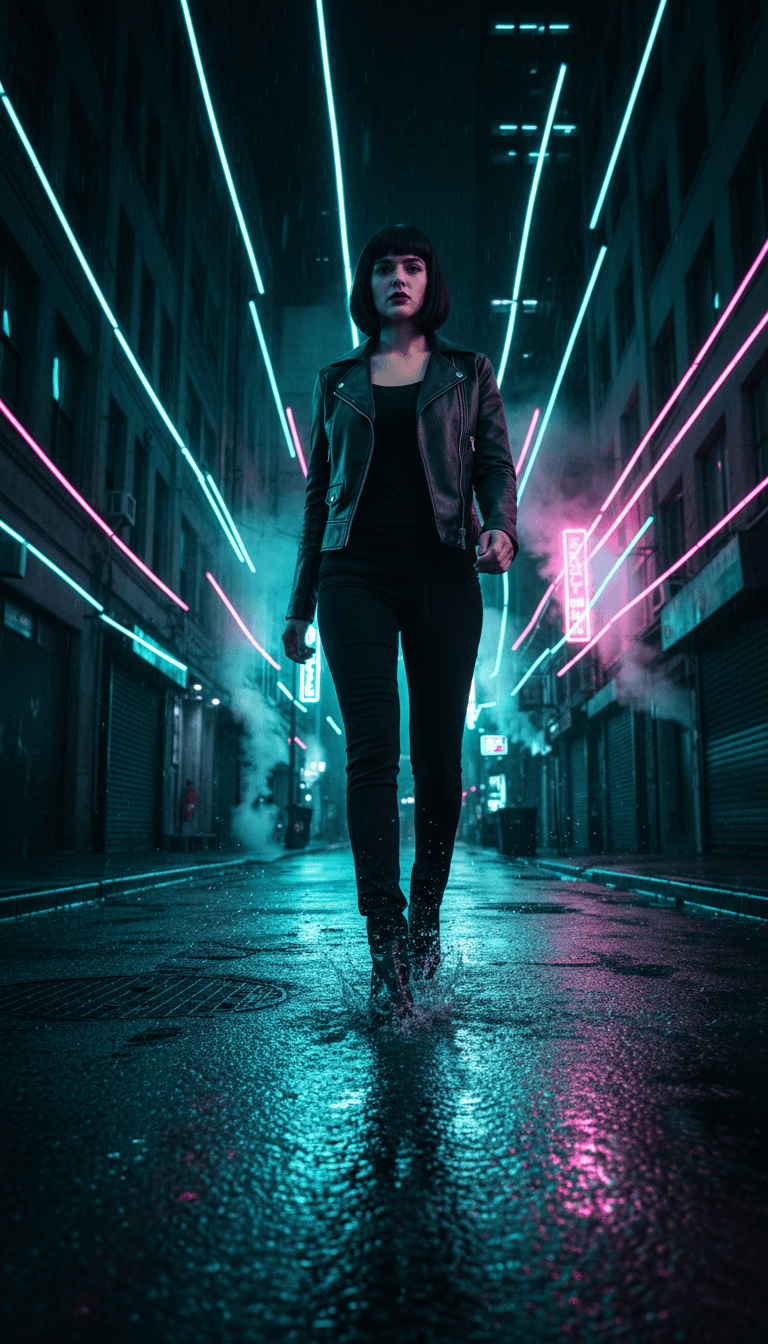 AI 正在分析“Passi leggeri nella città”,显示波形和城市天际线投影,为音乐视频生成初始视觉概念。