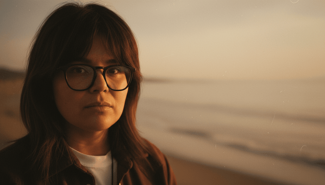 将'Tre secondi'中的特定音乐元素可视化——吉他独奏变为风景,和声变为涟漪效应。