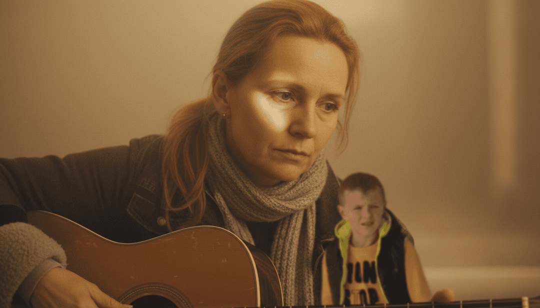 AI分析'Love' by Ela Gomez的波形,叠加代表嘻哈和灵魂乐风格的抽象视觉效果。