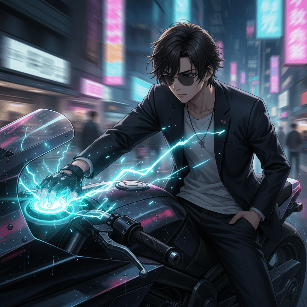 声波转化为充满活力、闪烁的城市景观的抽象视觉表现,反映了「心拍数」的J-Pop和合成流行能量。