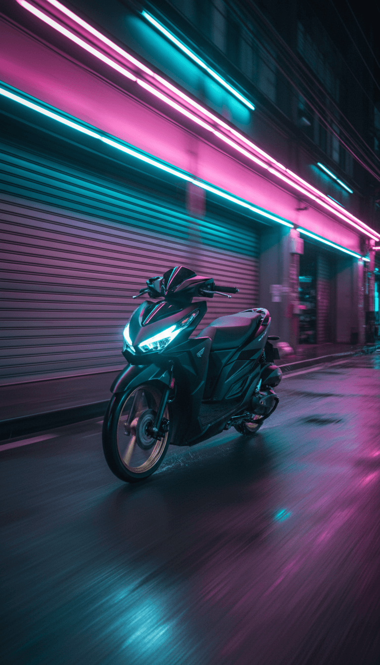 Usuário criando felizmente um videoclipe usando a plataforma Freebeat.ai, mostrando um videoclipe concluído para 'Gas Sampai Pagi' na tela com legendas gratuitas e letras.