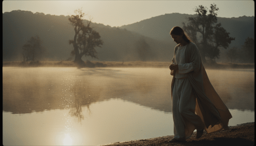 Une représentation visuelle des ondes sonores se transformant en couleurs et scènes vibrantes