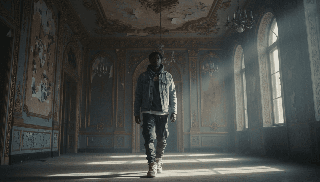 Cenas visuais inspiradas nas letras e batidas de Veeze