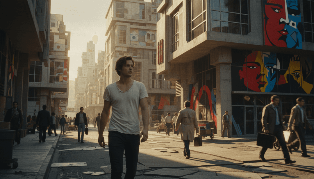 受 'dustland' 歌詞啟發的視覺場景