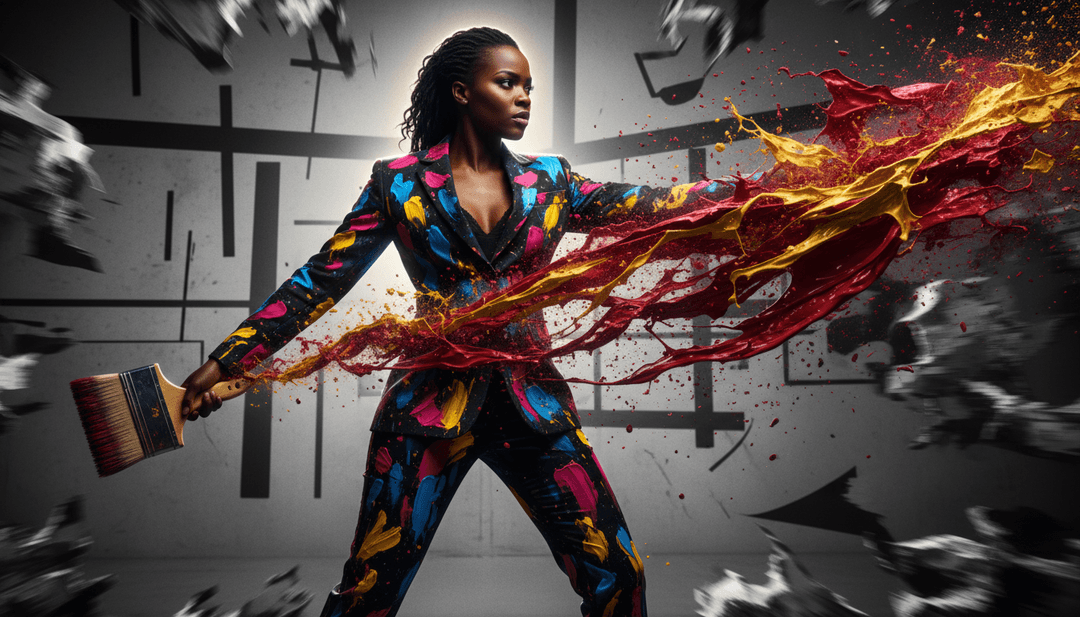 Rappresentazione visiva di elementi musicali come un tramonto e scene emozionali