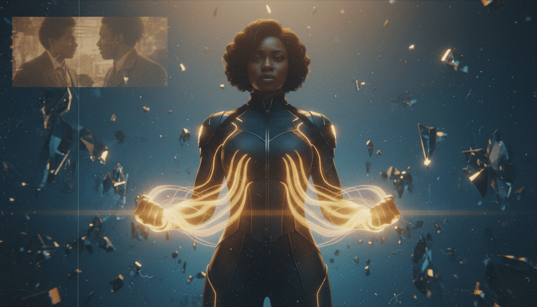 म्यूजिक वीडियो में बर्फ और आग के तत्वों के मिश्रण का दृश्य दृश्य