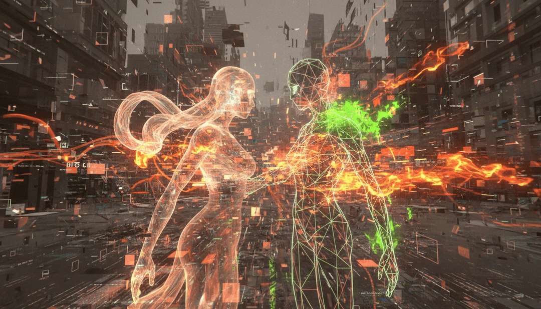 'Automatic Love'의 AI 생성 뮤직 비디오의 독특한 최종 제품.