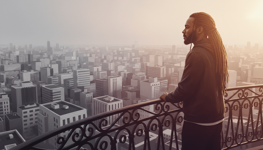 Endszene des Musikvideos mit dynamischen Visuals