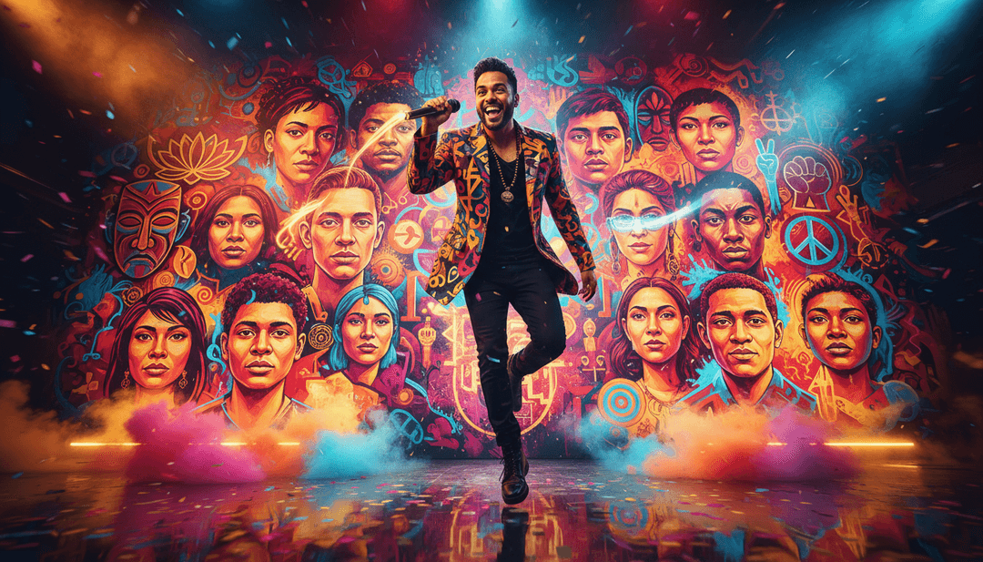 संगीत वीडियो बनाने के लिए AI टूल का उपयोग करते हुए व्यक्ति की छवि