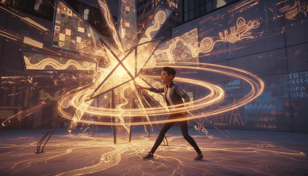 Afrobeats 리듬에 영감을 받은 시각적 장면