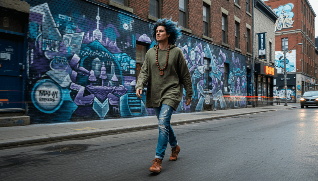 음악이 비디오 장면으로 변환되는 시각적 표현