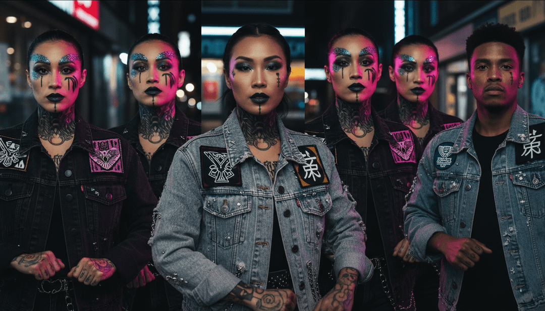 노래의 전자적 강도를 반영하는 시각적 장면들