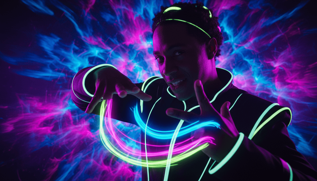 Utente che crea un video musicale con la tecnologia AI