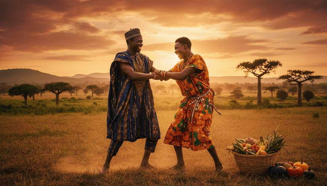 भाईचारे और दृढ़ता के विषयों को दर्शाते दृश्य दृश्य