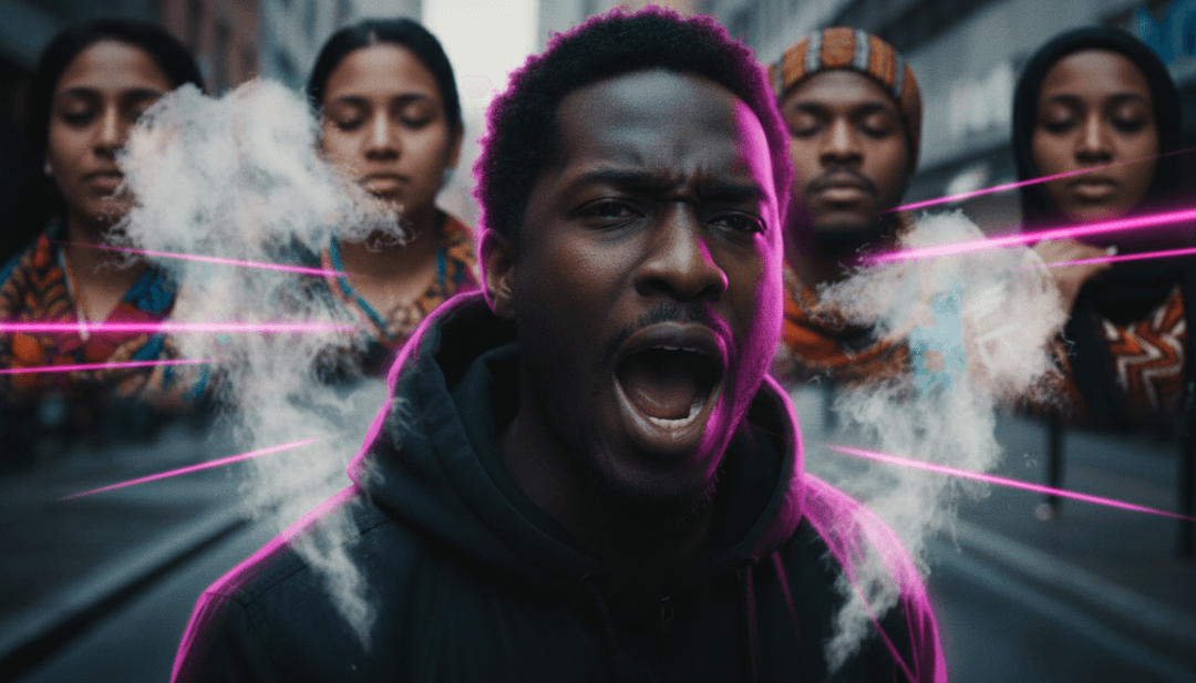 AI संगीत वीडियो जेनरेटर इंटरफ़ेस के साथ बातचीत करता उपयोगकर्ता