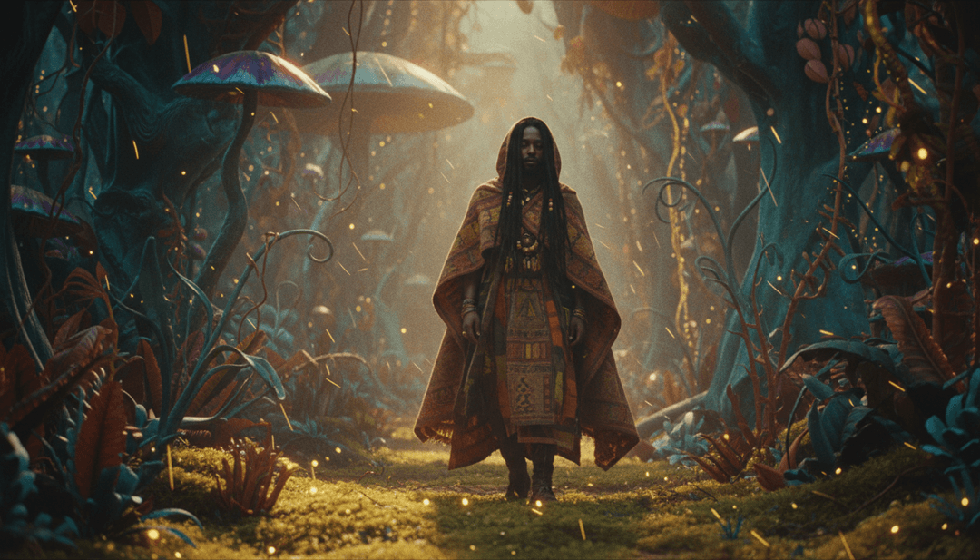 'White Lighter' के संगीत तत्वों से प्रेरित दृश्य दृश्य।