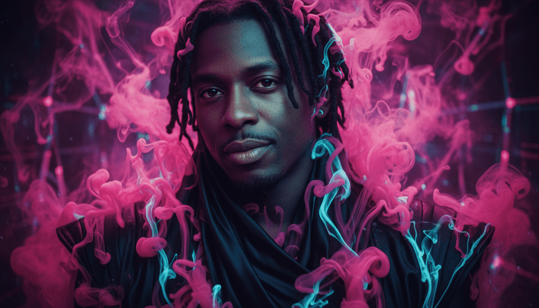 도시 풍경과 역동적인 조명이 있는 시각적 장면