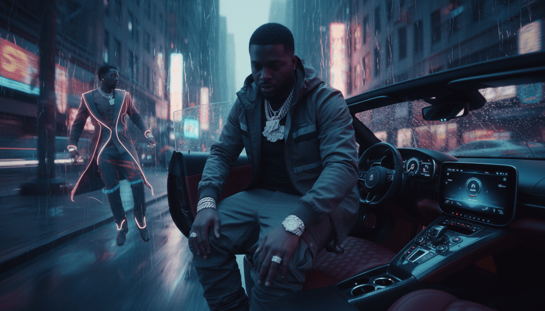 描绘 'Idols & Rivals_BLUE' 节奏的动态视觉效果