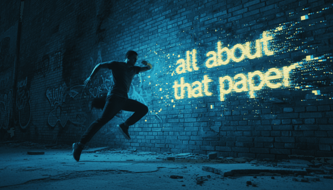 संगीत और दृश्यों के संयोजन को दर्शाता हुआ एक पूर्ण म्यूजिक वीडियो दृश्य।