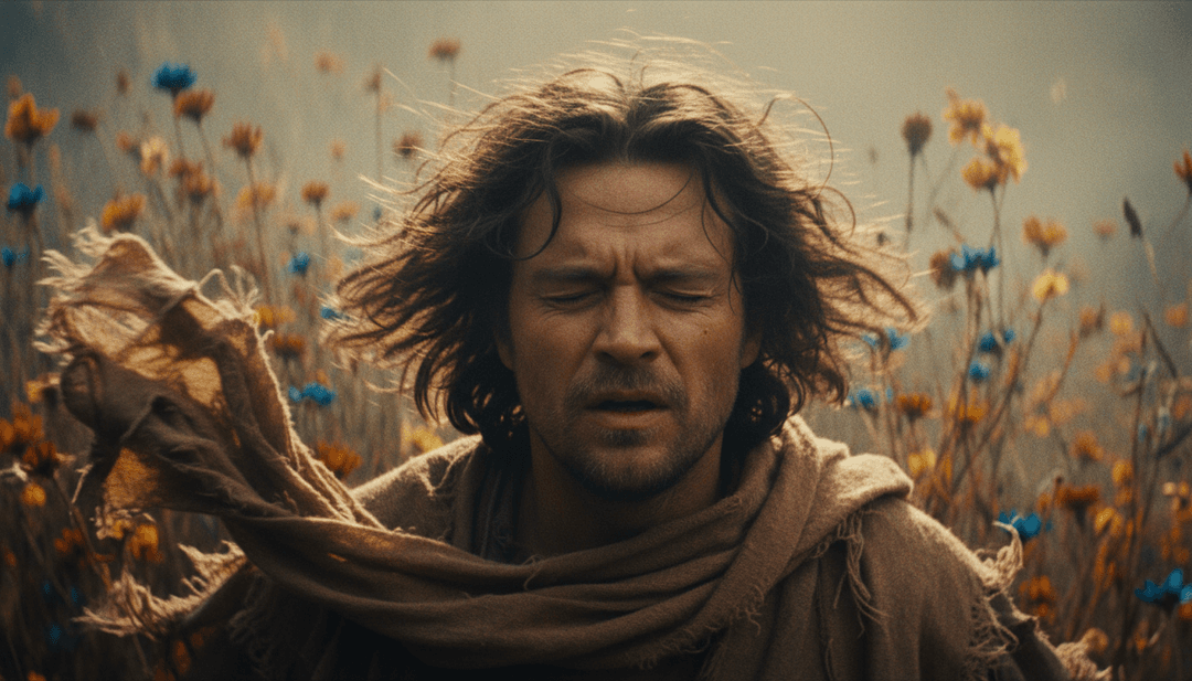 Scena finale del video musicale generato da AI.