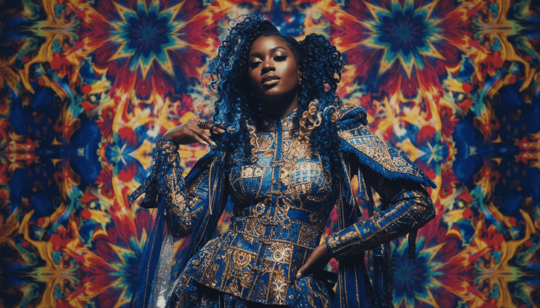 संगीत तत्वों का वीडियो दृश्यों में बदलने का दृश्यात्मक प्रतिनिधित्व।