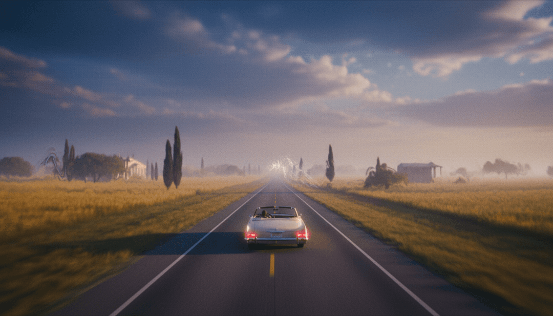 Representação visual de batidas se transformando em cenas vibrantes