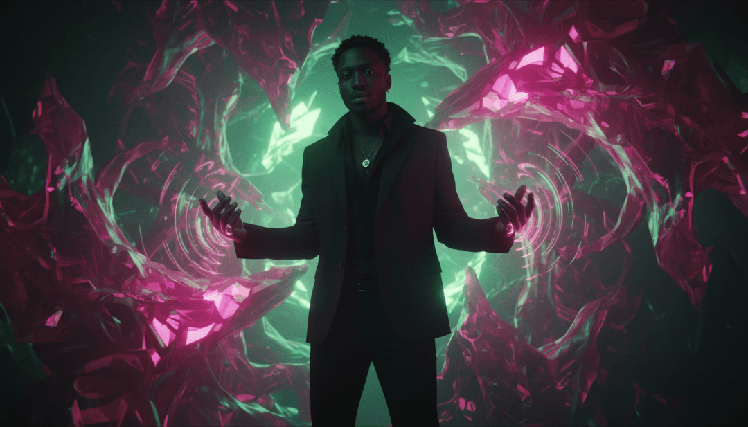 Johnny Venus 'Shooter' का प्रदर्शन करते हुए गतिशील दृश्य प्रभावों के साथ