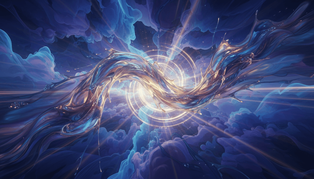 अमूर्त दृश्यों के साथ 'PROMISE' का दृश्य प्रतिनिधित्व