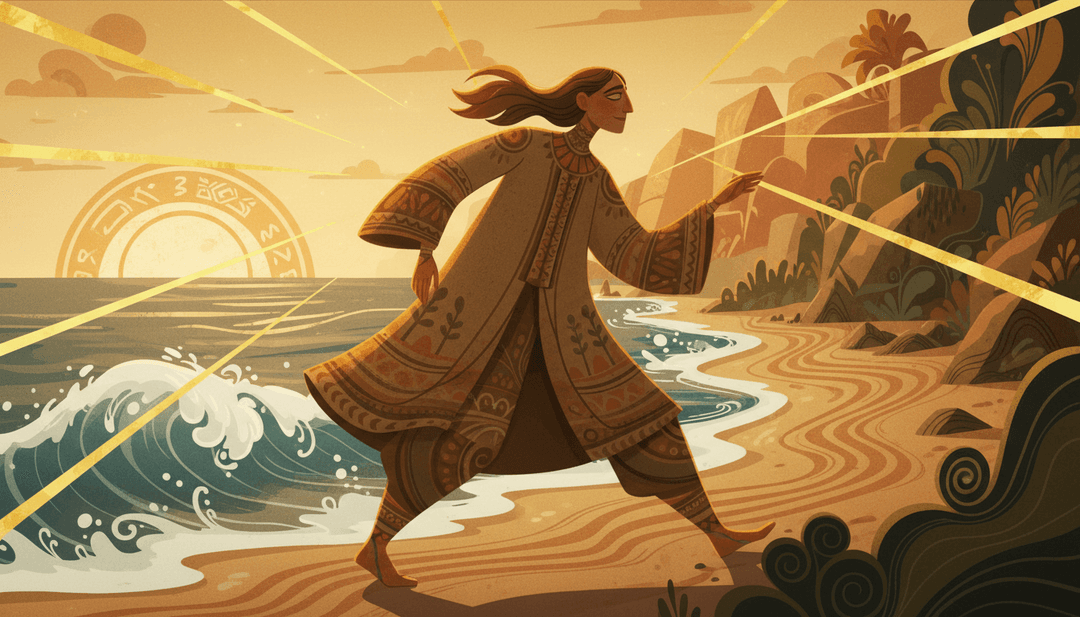 'Bar None' से प्रेरित एक शांत ग्रामीण दृश्य का दृश्य प्रतिनिधित्व।