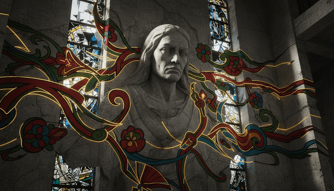 संगीत नोट्स को जीवंत दृश्य दृश्यों में बदलने का दृश्य प्रतिनिधित्व।